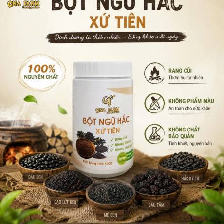 BỘT NGŨ HẮC XỨ TIÊN 500G - Dưỡng tóc, giữ dáng, da tươi trẻ mỗi ngày