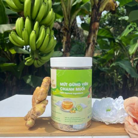MỨT GỪNG VIÊN VỊ CHANH MUỐI 470G HỘP